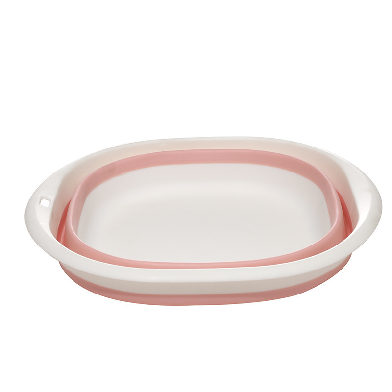 Αναδιπλούμενος τετράγωνος πλαστικός νιπτήρας, φορητός για ταξίδια, κατάλληλος για μπάνιο μωρού και πλύσιμο