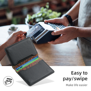 Denior Suport MagSafe pentru iPhone 12–16 — Piele sintetică, stil portofel, suport pentru carduri, funcție stand