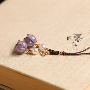 Ланярд за телефон с медальон в стил гора, колажна изработка, въже от високеластична памучна връв, метална катарама