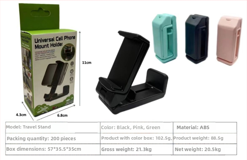 Stolný držiak na tablety a mobilné telefóny, ABS materiál, prispôsobiteľný, štýl IP, neutrálna značka