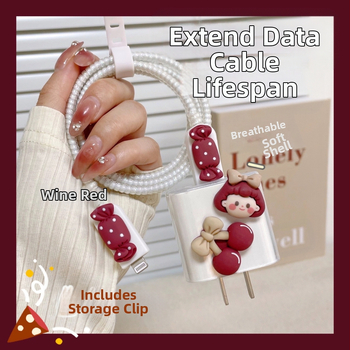 Θήκη προστασίας TPU για Apple 20W γρήγορη φόρτιση – σχέδιο καρτούν με κεράσι