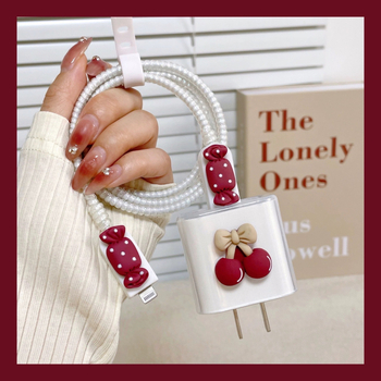 Θήκη προστασίας TPU για Apple 20W γρήγορη φόρτιση – σχέδιο καρτούν με κεράσι