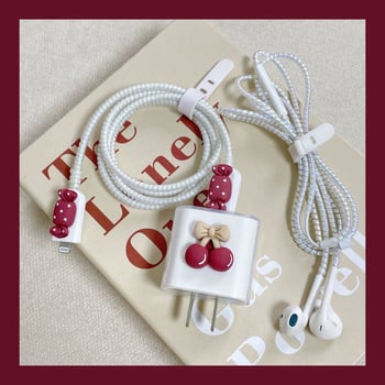 Θήκη προστασίας TPU για Apple 20W γρήγορη φόρτιση – σχέδιο καρτούν με κεράσι