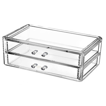 Διαφανές κουτί αποθήκευσης καλλυντικών με συρτάρι για γραφείο, PS πλαστικό; σετ 4 τεμαχίων; 2 κιλά