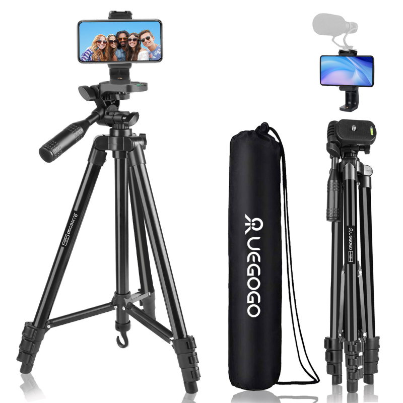 ZoMei Q130 Tripod pre živé vysielanie pre mobilný telefón, Bluetooth selfie držiak, Zliatinová konštrukcia, 4 sekcie, Prenosný