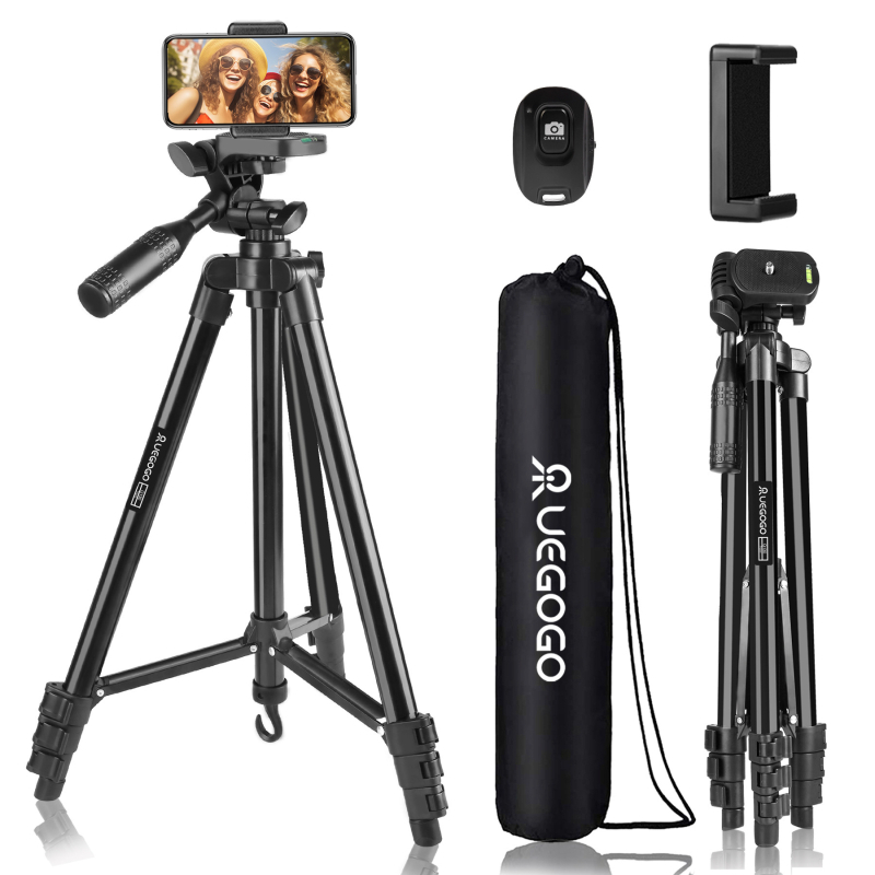 ZoMei Q130 Tripod pre živé vysielanie pre mobilný telefón, Bluetooth selfie držiak, Zliatinová konštrukcia, 4 sekcie, Prenosný