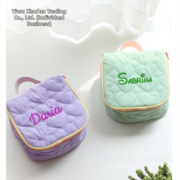 Τσαντάκι καλλυντικών από πολυεστέρα, εκτυπωμένο λογότυπο, μοντέρνο μινιμαλιστικό στυλ, φορητή ταξιδιωτική τσάντα