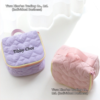 Τσαντάκι καλλυντικών από πολυεστέρα, εκτυπωμένο λογότυπο, μοντέρνο μινιμαλιστικό στυλ, φορητή ταξιδιωτική τσάντα