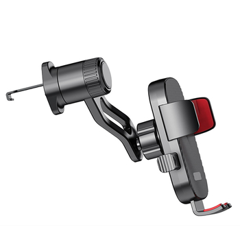 Универсален автомобилен държач за въздушен канал с удължителна пръчка, пластмасова конструкция, автоматично заключване и навигационен кронштейн