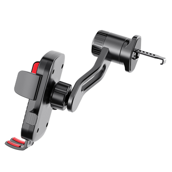 Универсален автомобилен държач за въздушен канал с удължителна пръчка, пластмасова конструкция, автоматично заключване и навигационен кронштейн