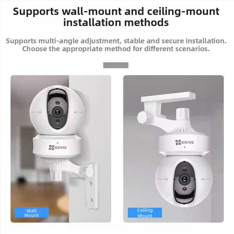 Стойка за камера с пан-tilt за стенен монтаж, ABS, модел 204x, 360° въртене