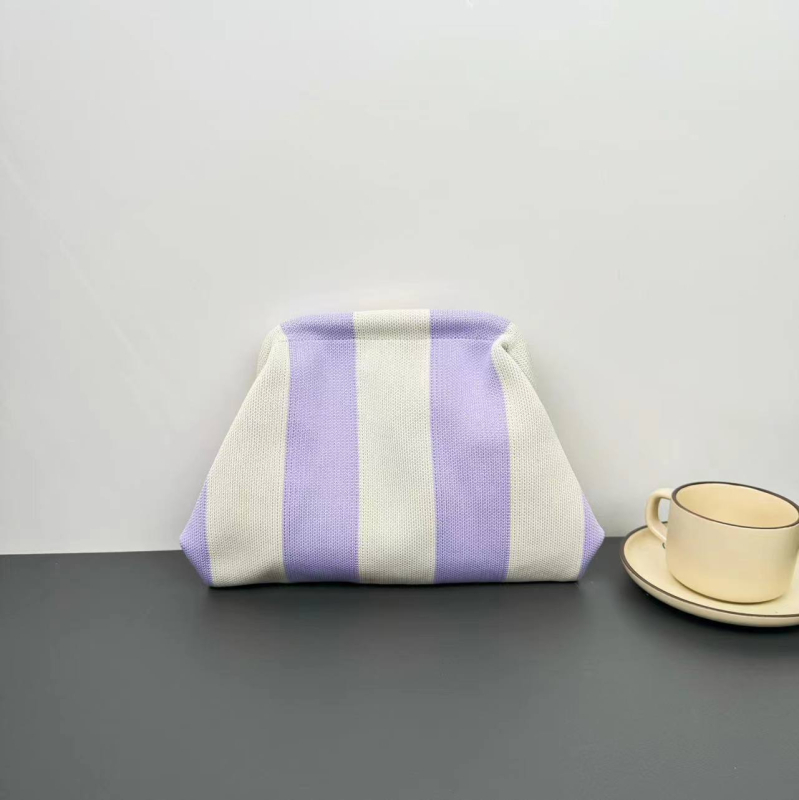 Női kötött kézitáska – poliészter, városi egyszerű stílus, 3D formájú táska, Velcro-zárás, telefontartó zseb