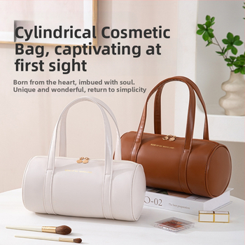 Κυλινδρική PVC τσάντα καλλυντικών — Κορεατικό στυλ, πολυχρηστικός ταξιδιωτικόςOrganisator