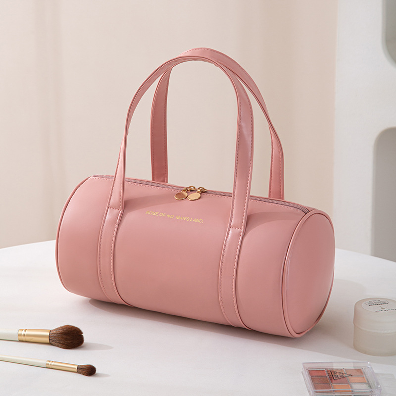 Κυλινδρική PVC τσάντα καλλυντικών — Κορεατικό στυλ, πολυχρηστικός ταξιδιωτικόςOrganisator