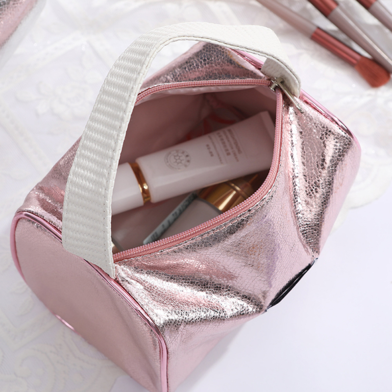 Geantă de cosmetică cu capacitate mare, PU piele, căptușeală din poliester, destinat femeilor, primăvara 2024