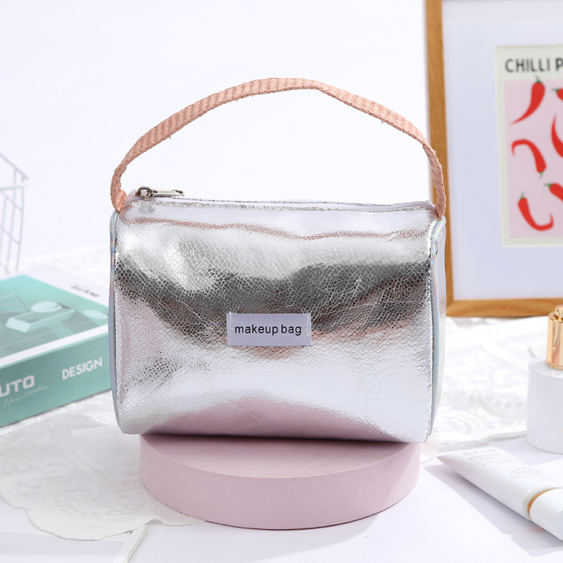 Geantă de cosmetică cu capacitate mare, PU piele, căptușeală din poliester, destinat femeilor, primăvara 2024