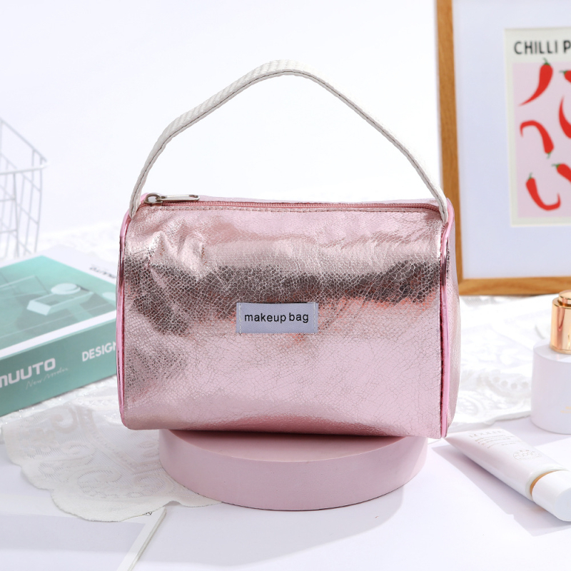 Geantă de cosmetică cu capacitate mare, PU piele, căptușeală din poliester, destinat femeilor, primăvara 2024