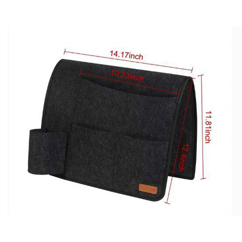 Чанта за съхранение до леглото - прост и модерен стил, нетъкан текстил, стенно монтиране, подходяща за CD, списания, канцеларски материали и книги