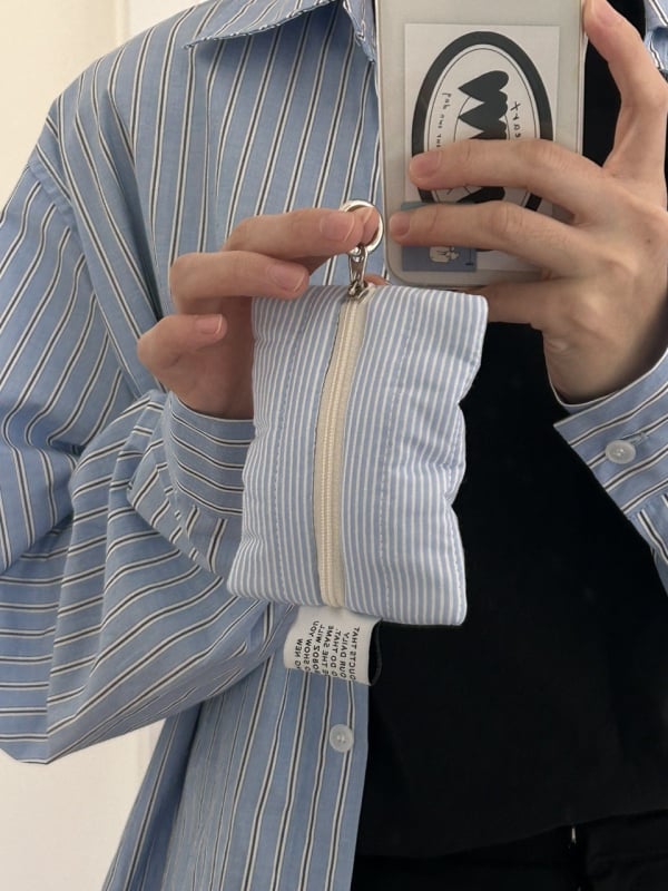 Novčanik za sitne novčiće, poliester, točkasti uzorak i srca, urbano minimalistički stil, unisex