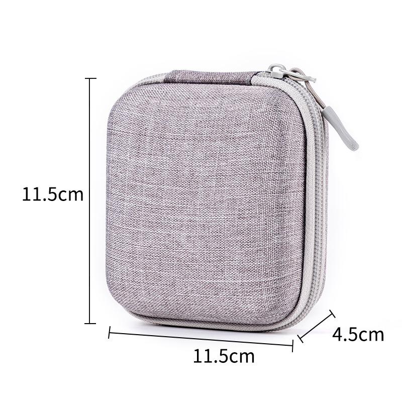 Caseră EVA pătrată pentru SSD, cabluri, încărcătoare și căști; Material EVA compozit, modelul 05, presare la cald + cusut; capacitate de susținere până la 600 g