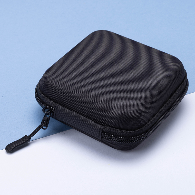 Caseră EVA pătrată pentru SSD, cabluri, încărcătoare și căști; Material EVA compozit, modelul 05, presare la cald + cusut; capacitate de susținere până la 600 g