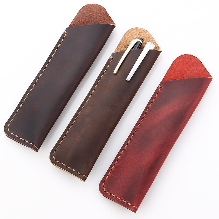 Кожен калъф за писалка | Hua Xing | естествена кожа, първи слой телешка кожа | пролет 2024 | за училищно образование