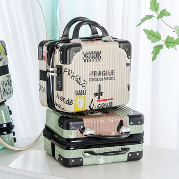 Θήκη ταξιδιού με σκληρό περίβλημα ABS, κλείδωμα με κωδικό, αδιάβροχη και ανθεκτική στις γρατσουνιές, εσωτερικές τσέπες και οργανωτής