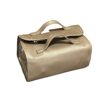 Τσαντάκι καλλυντικών με μεγάλη χωρητικότητα, αδιάβροχο, αναδιπλούμενος σχεδιασμός και αποσπώμενο διαχωριστικό, PU υλικό για ταξίδια