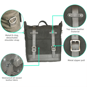 Странична висяща чанта за мотоциклет, платно, марка Yixin, модел General, капацитет 20 (платно; Yixin; General; 20)