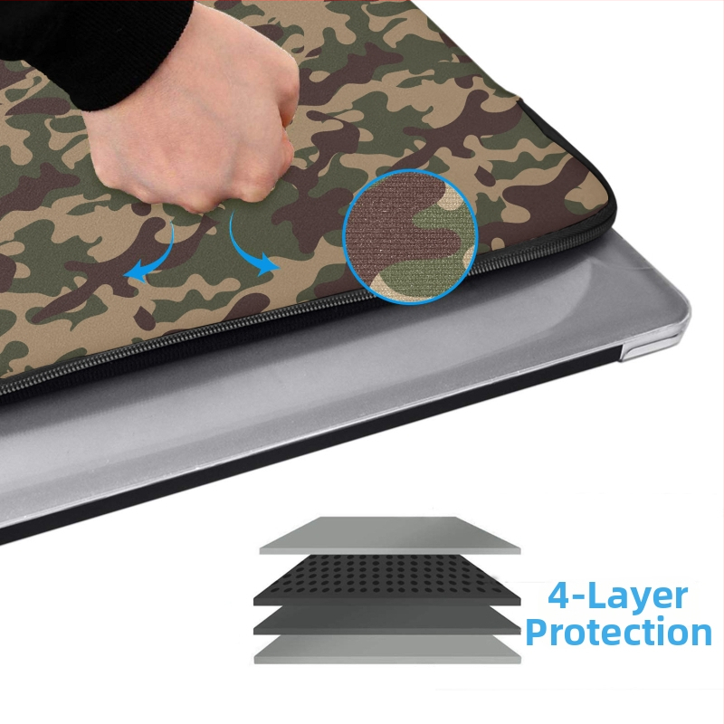 Калъф за лаптоп/таблет от дайвинг материал, водоустойчив, с цип, вътрешен джоб за компютър, съвместим с ноутбук, таблет и iPad