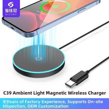 Magnētiska bezvadu uzlādes paliktnis, 15W PD ātrā uzlāde, 1.66A izeja, CE RoHS