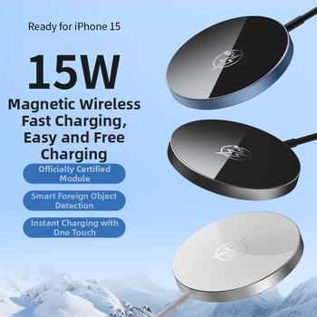 Curry Nari magnētiskais bezvadu lādētājs iPhone – 15W MagSafe, PD ātrā uzlāde, 18W kopējā jauda