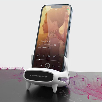 Bezvadu mobilo tālruņa uzlāde ar magnētisku statīvu uz galda, 3-in-1 uzlādes pamats, Android saderīgs, Qi 15W