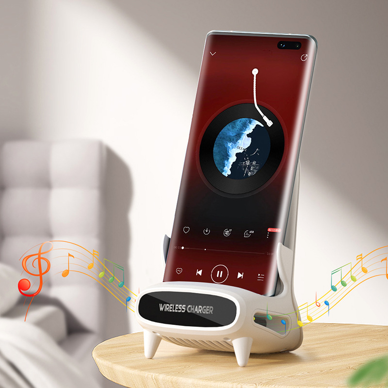 Bezvadu mobilo tālruņa uzlāde ar magnētisku statīvu uz galda, 3-in-1 uzlādes pamats, Android saderīgs, Qi 15W