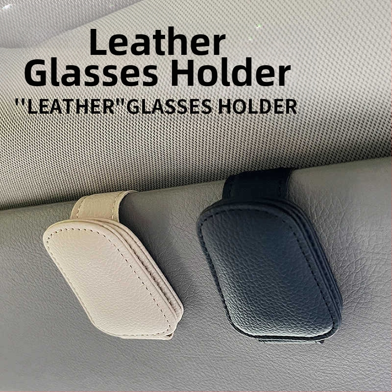 Automobilio akinių laikiklis su akinė klipu ir kortelių laikikliu saulės skydeliui - Medžiaga PU oda, Kilmė: Wenzhou, Personalizavimas galimas