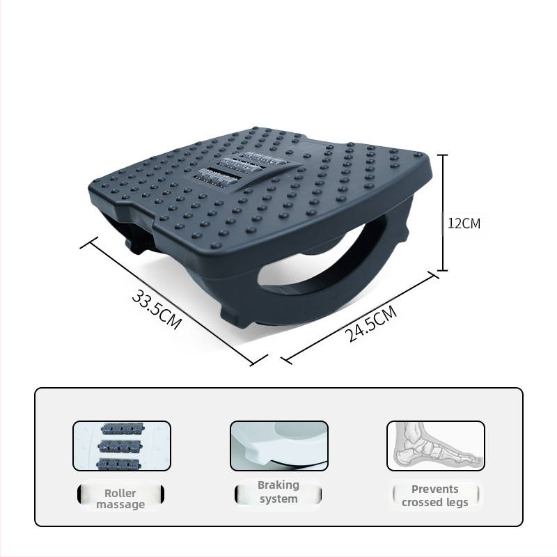 Подложка за крак под бюрото, антихлъзгаща се люлееща се табуретка, пластмасова с PP пълнеж, персонализируема, модел Shake upgraded pedal