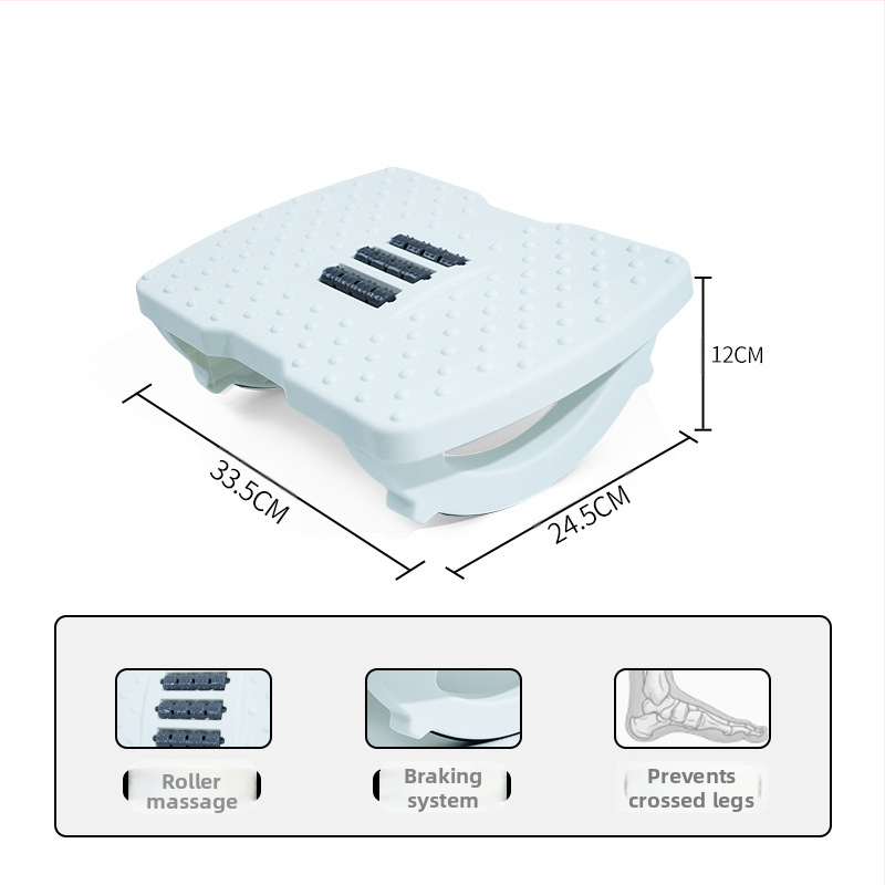 Подложка за крак под бюрото, антихлъзгаща се люлееща се табуретка, пластмасова с PP пълнеж, персонализируема, модел Shake upgraded pedal