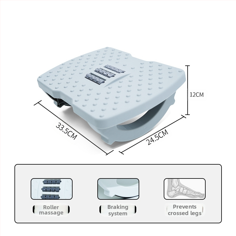 Подложка за крак под бюрото, антихлъзгаща се люлееща се табуретка, пластмасова с PP пълнеж, персонализируема, модел Shake upgraded pedal