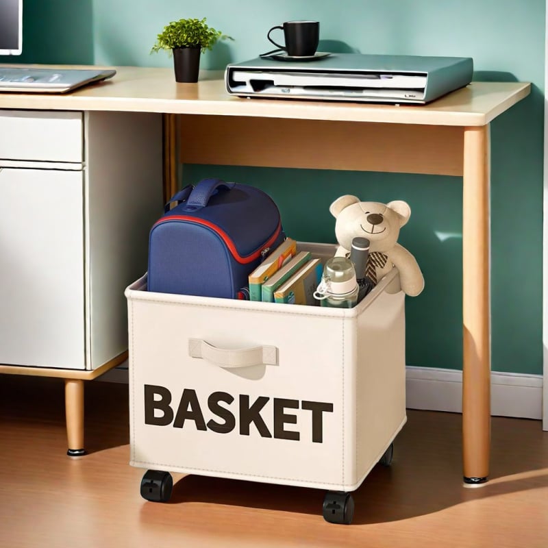 Pod-stolna skladišna kolica s kotačićima, čelični okvir, 600D Oxford tkanina, model 01b1218, set od 30 komada, moderni minimalistički stil