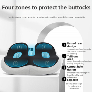 Офисна възглавничка за стол с паметна пяна, квадратен модел, модерен минималистичен стил, персонализируема, подходяща за офис и дом