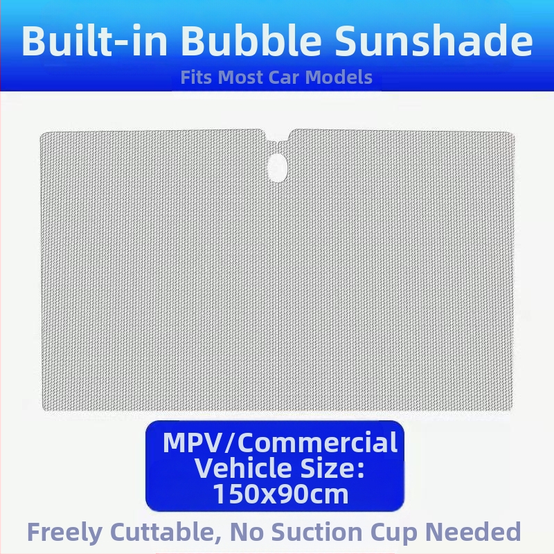 Automobilio saulės skydelis sulankstomas su burbuliniu dizainu, DIY pritaikomas, aliuminio folijos šilumos izoliacijai, priekinis skydas (320 g)