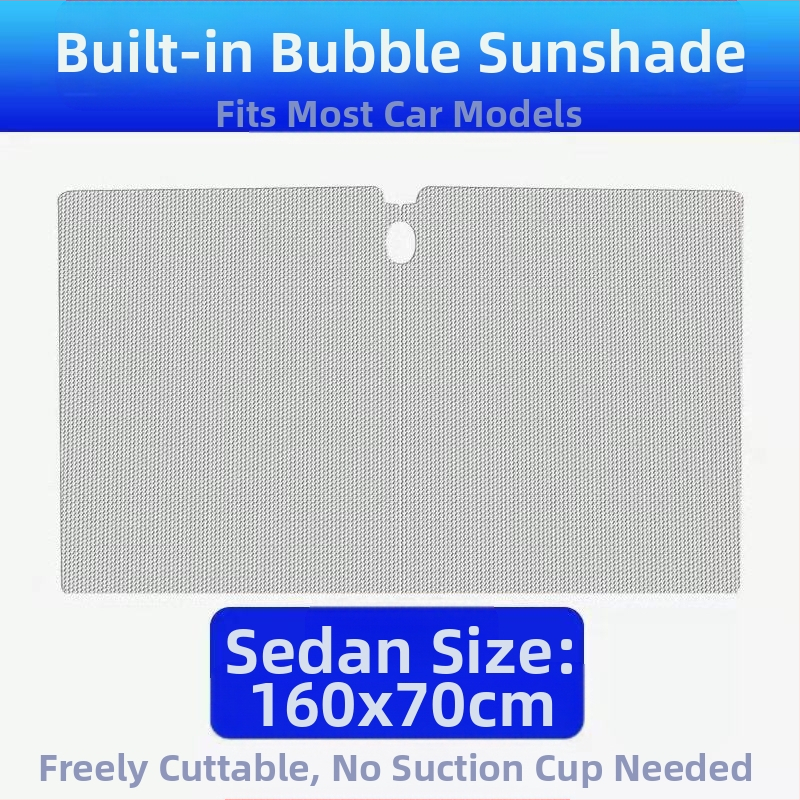 Automobilio saulės skydelis sulankstomas su burbuliniu dizainu, DIY pritaikomas, aliuminio folijos šilumos izoliacijai, priekinis skydas (320 g)