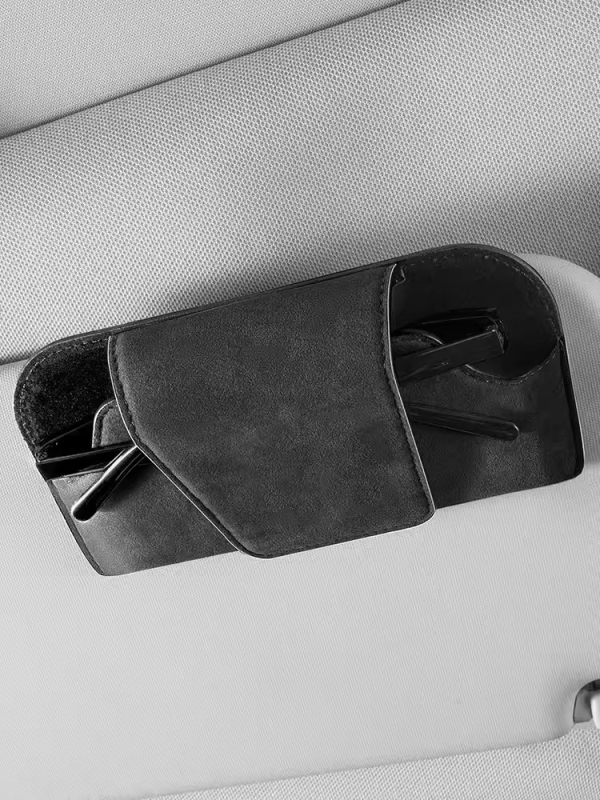 Κλιπ γυαλιών αυτοκινήτου — Καθολική εφαρμογή, Υλικά: συνθετική ρητίνη και πραγματικό δέρμα, Προσαρμοστικό, Διάρκεια ζωής 10 ετών