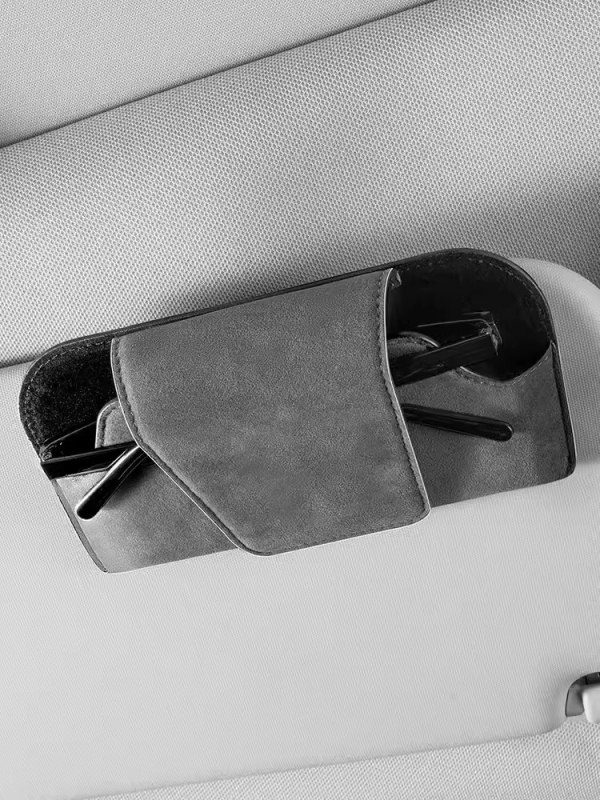 Κλιπ γυαλιών αυτοκινήτου — Καθολική εφαρμογή, Υλικά: συνθετική ρητίνη και πραγματικό δέρμα, Προσαρμοστικό, Διάρκεια ζωής 10 ετών