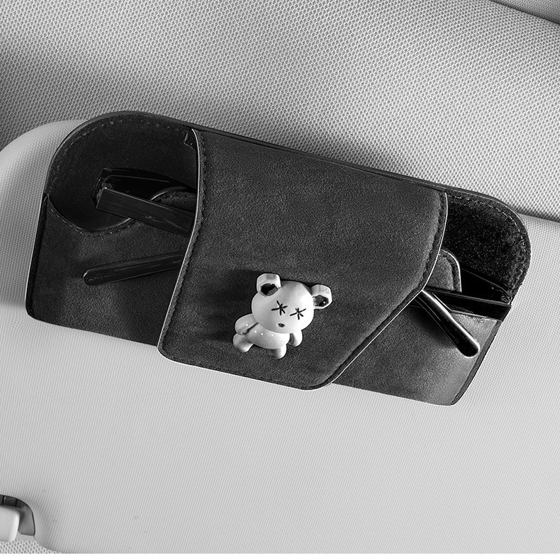 Κλιπ γυαλιών αυτοκινήτου — Καθολική εφαρμογή, Υλικά: συνθετική ρητίνη και πραγματικό δέρμα, Προσαρμοστικό, Διάρκεια ζωής 10 ετών