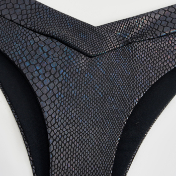 Bikini cu imprimeu șarpe, șnur în față, talie înaltă, set din două părți