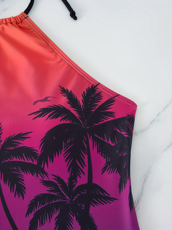 Tankini fürdőruha hasvédővel, vállpánt nélküli, nagy rugalmasságú poliészter, 82% poliészter, bélés poliészter