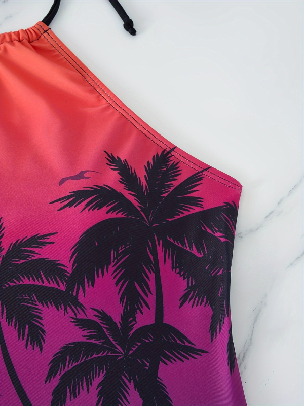 Tankini fürdőruha hasvédővel, vállpánt nélküli, nagy rugalmasságú poliészter, 82% poliészter, bélés poliészter