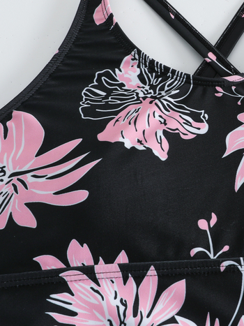 Két részes bikini hátul nyitott, mintás, poliészter 82/18, 195 g, bélés 95/5, melltámasz betéttel