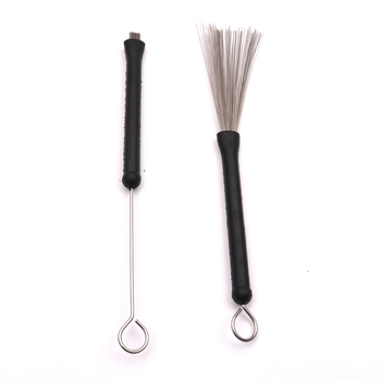 Αξεσουάρ τυμπάνων JD-134 – ραβδιά από μπαμπού, σφενδάμι και ατσάλι με βούρτσα μεταλλικού σύρματος, βελούδινο σακίδιο αποθήκευσης, στήριγμα για κρουστά